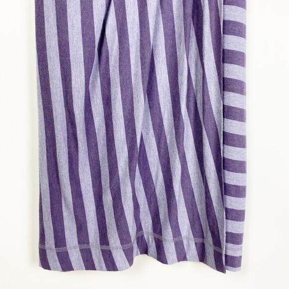 Athleta Striped Splendor Lotus Dress Purple Stripe Faux Wrap Womens Size XXS - Picture 5 of 11